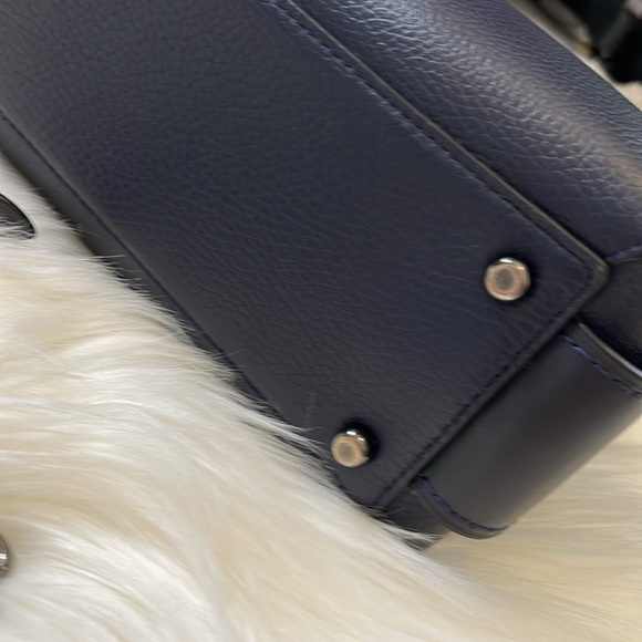 Coach Dark Blue Leather Satchel - Picture 16 of 16